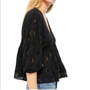 Free People Sweeter Side Eyelet Women's Blouse Small